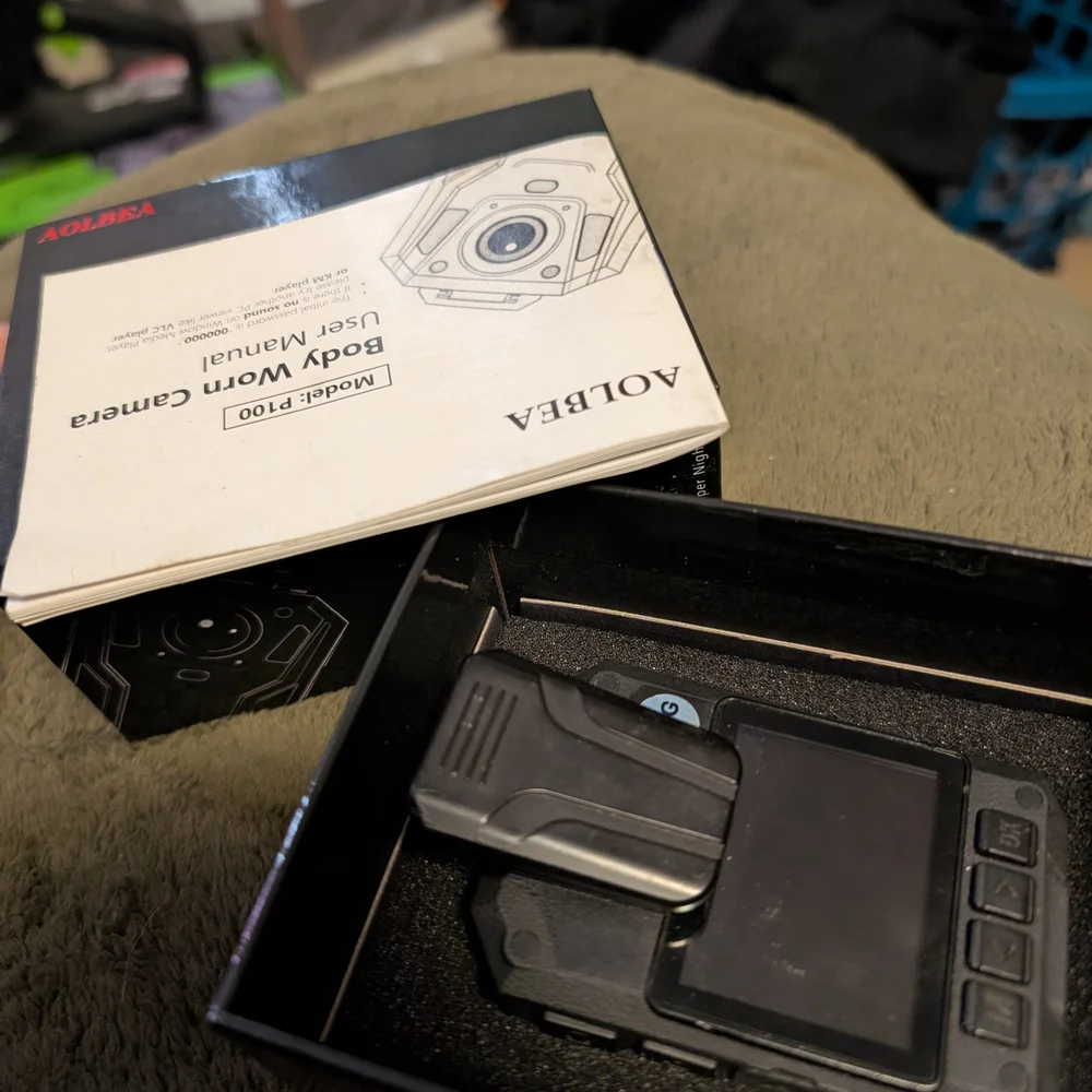Black Body Worn Camera with Full HD Super Night Vision